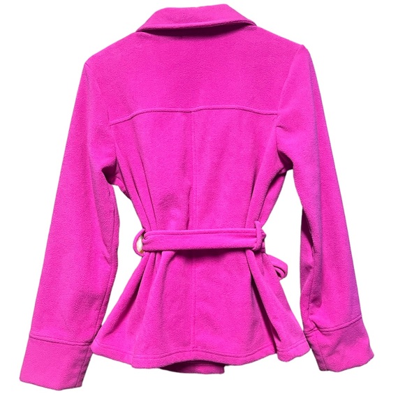 For The Republic Pea Coat Fleece Button Up w/ Tie Women’s M - Picture 2 of 2